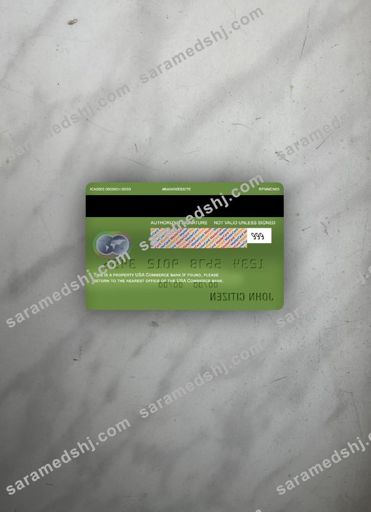 USA Commerce bank mastercard photolook back